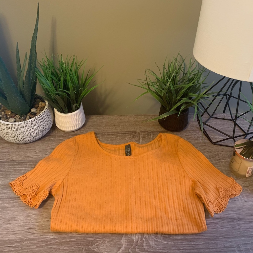 Mustard Lace Top